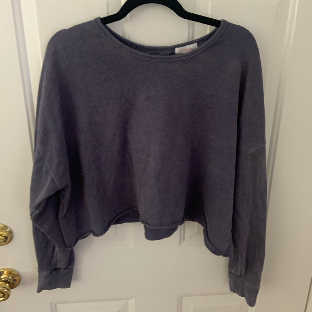 Cropped sweatshirt with back detail